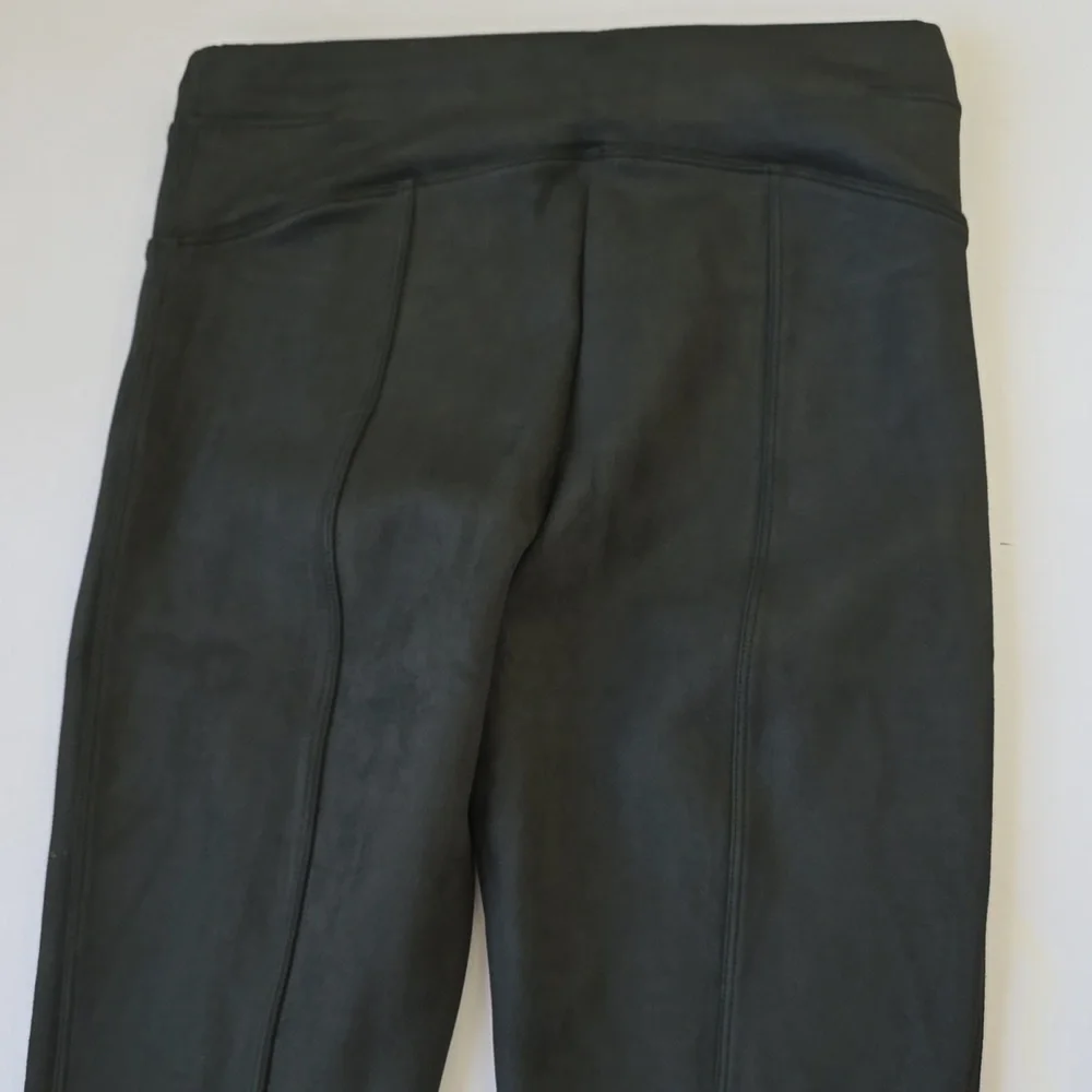 Spanx Faux Suede Leggings in Color Olive